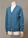 【Men's】EXTRA FINE MERINO WOOL V CARDIGAN / ink blue（メンズ エクストラファインメリノウール　Vカーディガン / インクブルー）