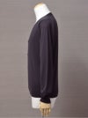【Men's】Worsted Pure Cashmere Cardigan / dark brown（メンズ 梳毛カシミヤ 100% カーディガン / ダークブラウン）