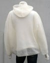モヘア混ニットパーカー／ホワイト