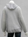 モヘア混ニットパーカー／グレー