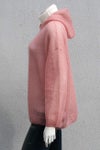 モヘア混ニットパーカー／ローズピンク