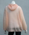 モヘア混ニットパーカー／ピーチピンク